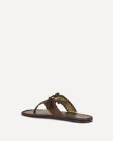 Sandali infradito con nappine - MARRONE | Base Blu