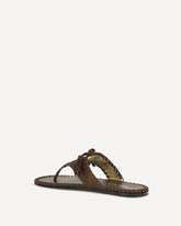 Sandali infradito con nappine - MARRONE | Base Blu