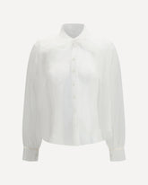 Tulle Shirt with sash - WHITE | Base Blu