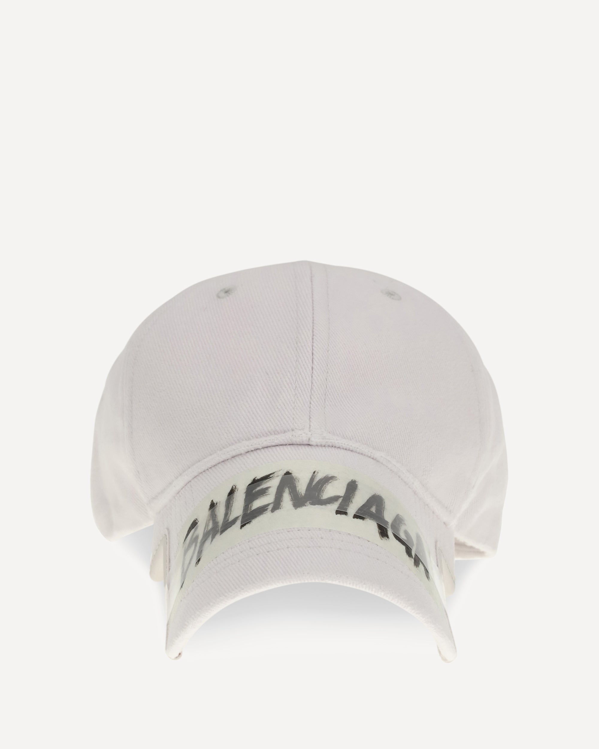 BALENCIAGA Masking Tape Baseball Hat WHITE | Base Blu