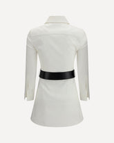 Mini Abito a camicia in popeline - BIANCO | Base Blu