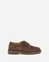 Suede Lace-Up Shoes - BROWN | Base Blu