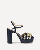 VLogo Signature platform Sandals - BLUE | Base Blu