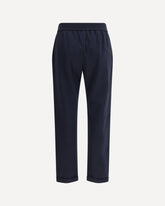 Pantaloni Track in felpa stretch con monile  - BLU | Base Blu
