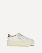 Medalist Platform leather Sneakers - WHITE | Base Blu