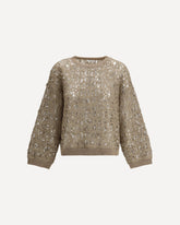 Sequined Sweater - BEIGE | Base Blu