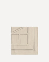 Silk Scarf with embroidery - CREAM | Base Blu