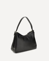 Shoulder Bag in leather - BLACK | Base Blu