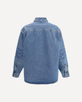 Shirt-jacket with Anagram embroidery - BLUE | Base Blu