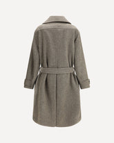 Wool and alpaca Coat - KHAKI  | Base Blu