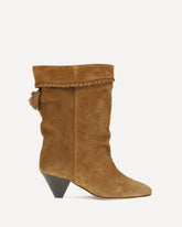 Draped suede Boots - BROWN | Base Blu
