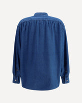 Ruffle denim Shirts - BLUE | Base Blu