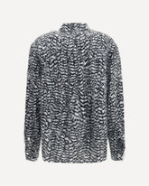 Viscose Shirt with fil coupé feathers - MULTICOLOUR | Base Blu