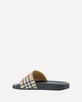 Sandals with iconic Archive Check pattern - BROWN | Base Blu