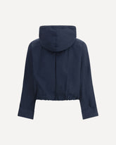 Silk radzimir hooded Windjacket - BLUE | Base Blu