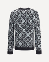 Monogram Crew Sweater - BLACK | Base Blu