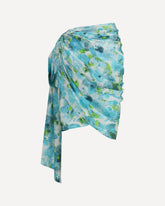 Short wrap Skirt in silk jacquard - MULTICOLOUR | Base Blu