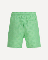 Towelling Monogram Shorts - GREEN | Base Blu