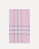 Wool Check wide Scarf - PINK | Base Blu