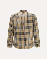 Camicia a quadri in cotone Check - BEIGE | Base Blu