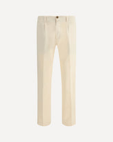 Cotton slim Pants - CREAM | Base Blu