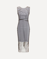 Semi-sheer midi Dress - BROWN | Base Blu