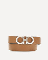 Reversible and adjustable Gancini Belt - BROWN | Base Blu