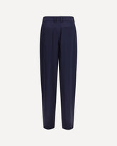 Pleated silk Pants - BLUE | Base Blu