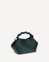 Small Bou leather Handbag - GREEN | Base Blu