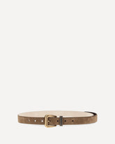 Suede Belt with monili detail - BROWN | Base Blu