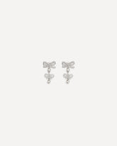 Orecchini di perle con doppio fiocco - ARGENTO | Base Blu