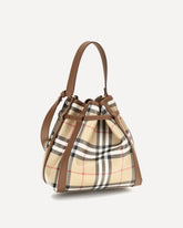 Mini Check Bucket Bag - BEIGE | Base Blu