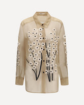 Silk organza Shirt - BEIGE | Base Blu
