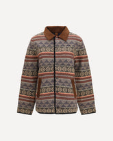 Western Industry geometric Jacket - BROWN | Base Blu
