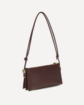 Joya Clutch Bag in calfskin - BORDEAUX | Base Blu