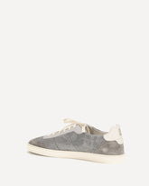Cotton knit and leather Sneakers - GREY | Base Blu