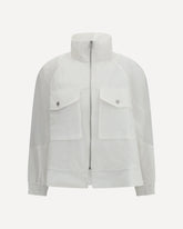 Beth Jacket with transparent inserts - WHITE | Base Blu