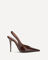 Anok patent leather Slingback Pumps - BORDEAUX | Base Blu