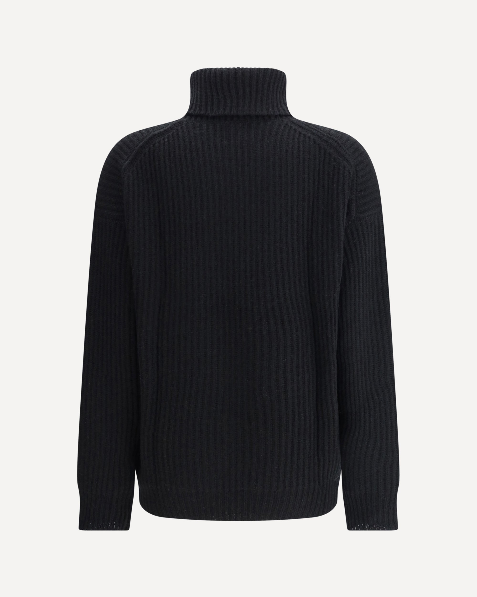 MADELEINE THOMPSON Oversized Turtleneck Sweater BLACK | Base Blu