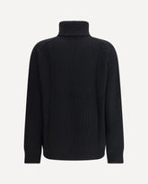 Oversized Turtleneck Sweater - BLACK | Base Blu