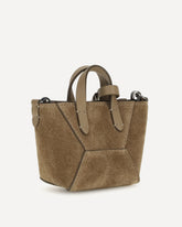 Micro suede Shoulder Bag - BROWN | Base Blu