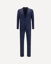 Single-breasted virgin wool Suit - BLUE | Base Blu