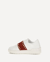 Rockstud Untitled Sneakers with suede band - WHITE | Base Blu