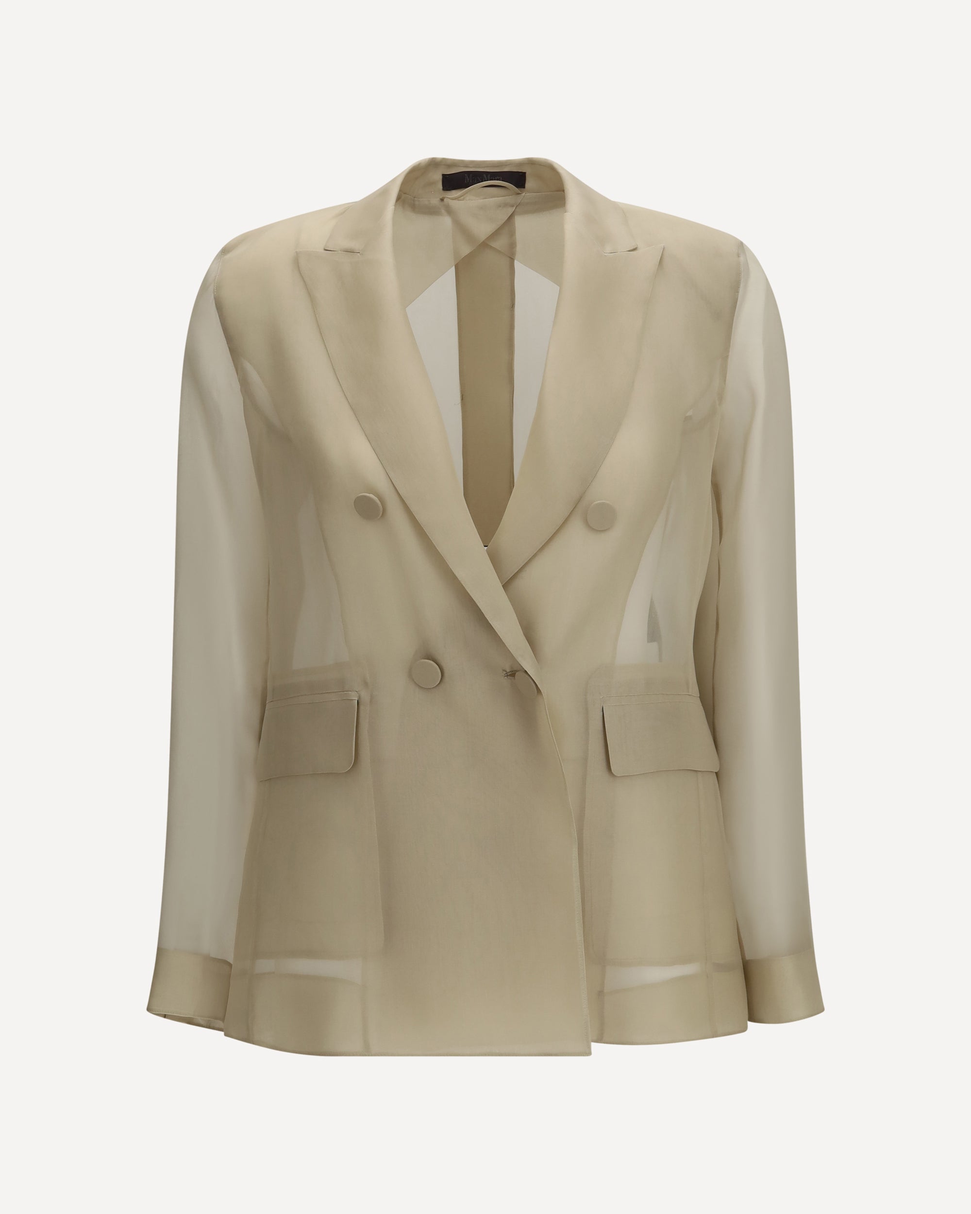 PIANOFORTE- MAX MARA Slogan Jacket in silk organza BEIGE | Base Blu