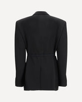 Barathea wool tailored Jacket - BLACK | Base Blu