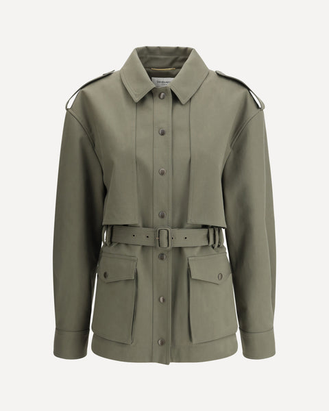 SAINT LAURENT Saharienne Jacket GREEN | Base Blu