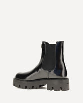Brushed leather ankle Boots - BLACK | Base Blu