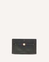 Belted leather crossbody Bag - BLACK | Base Blu