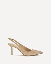 Décollété Slingback in suede - BEIGE | Base Blu