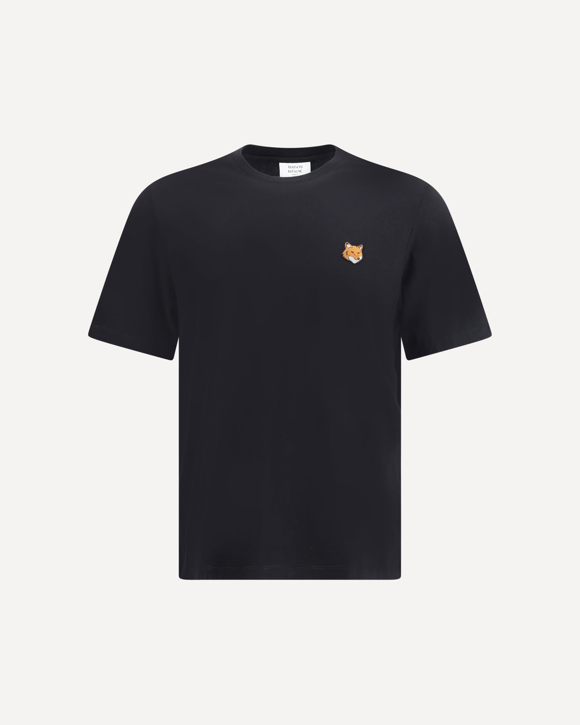 MAISON KITSUNÉ Fox Head Regular T-shirt BLACK | Base Blu